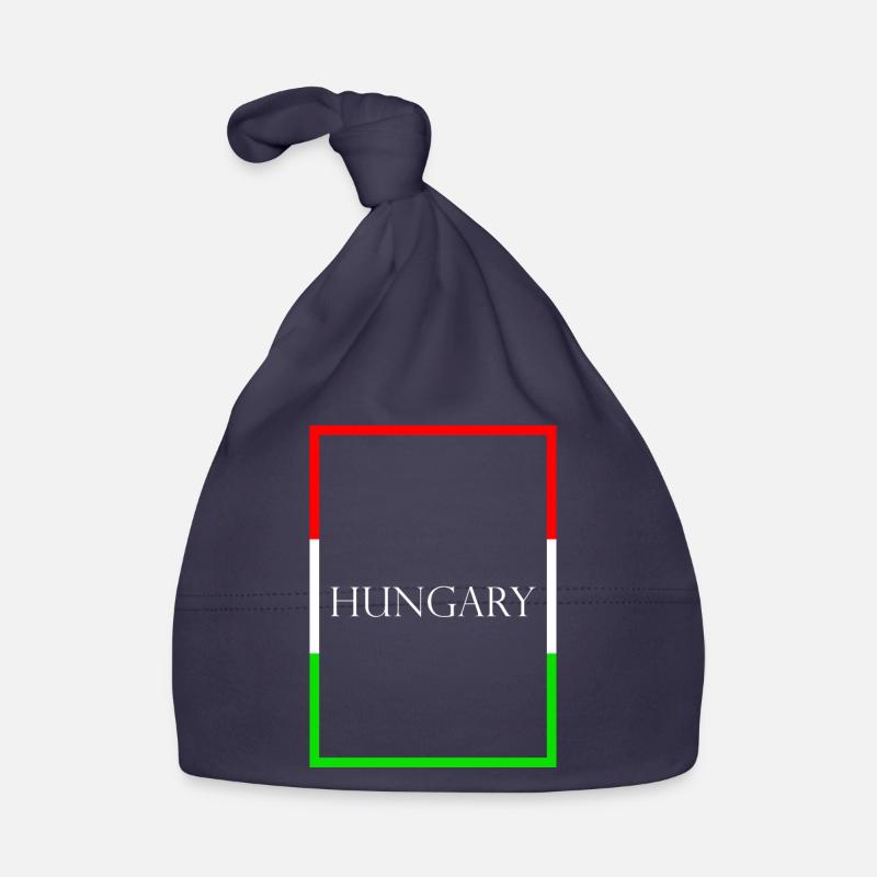 Hongrie, Hongrie Lettrage de déclaration avec drapeau Bonnet bio Bébé