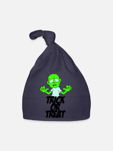 Zombie Trick or Treat - Bonnet bio Bébé - marine - Devant