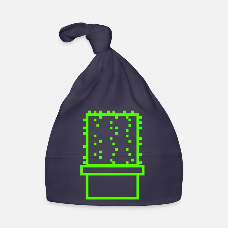 Cactus Cactus Rétro Jeu Vidéo Pot De Fleur Pixel Bonnet bio Bébé