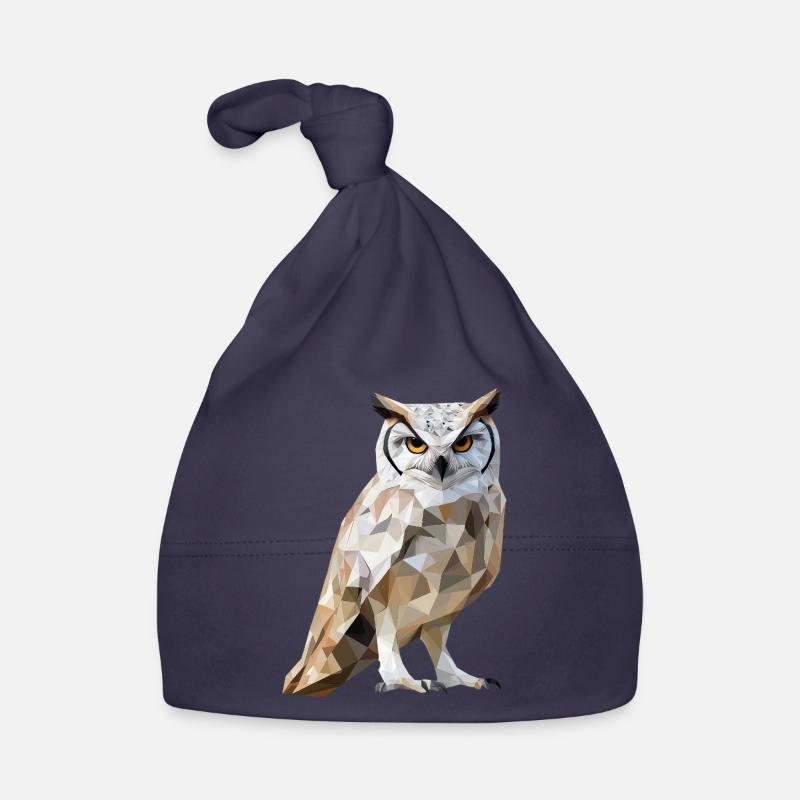 Low Poly Owl – un design moderne pour les petits malins Bonnet bio Bébé