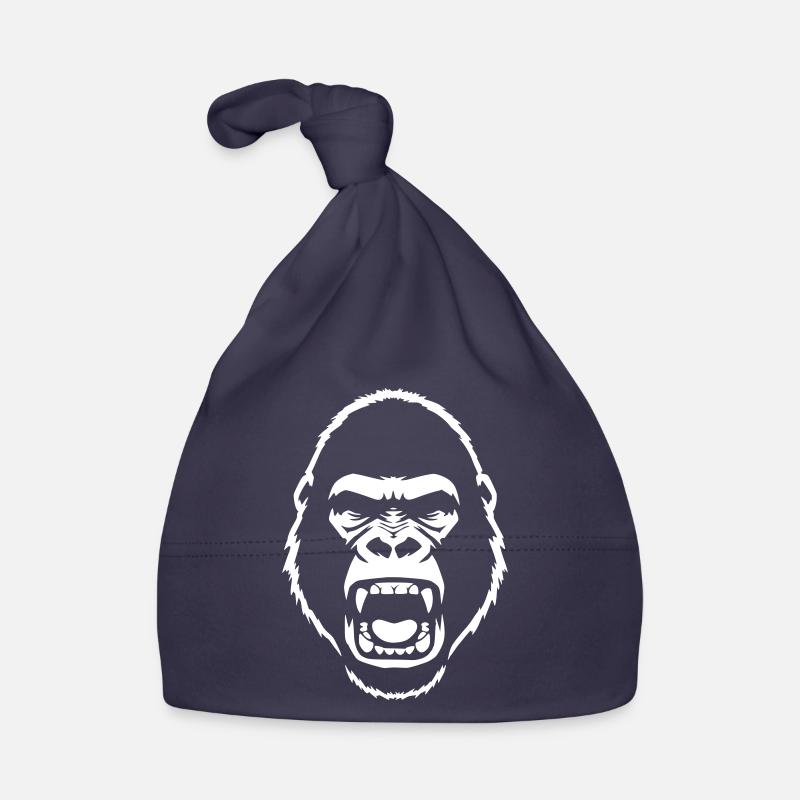 wuetender-gorilla-stencil-grunge-vector_path128 Baby Bio-Mütze