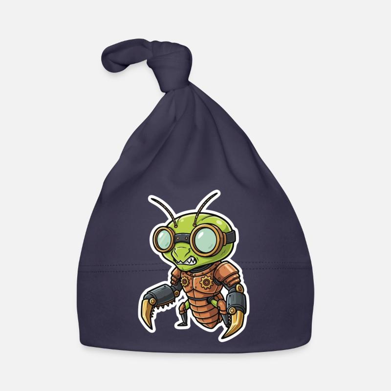 Praying Mantis Steampunk Copper Armor Organic Baby Cap