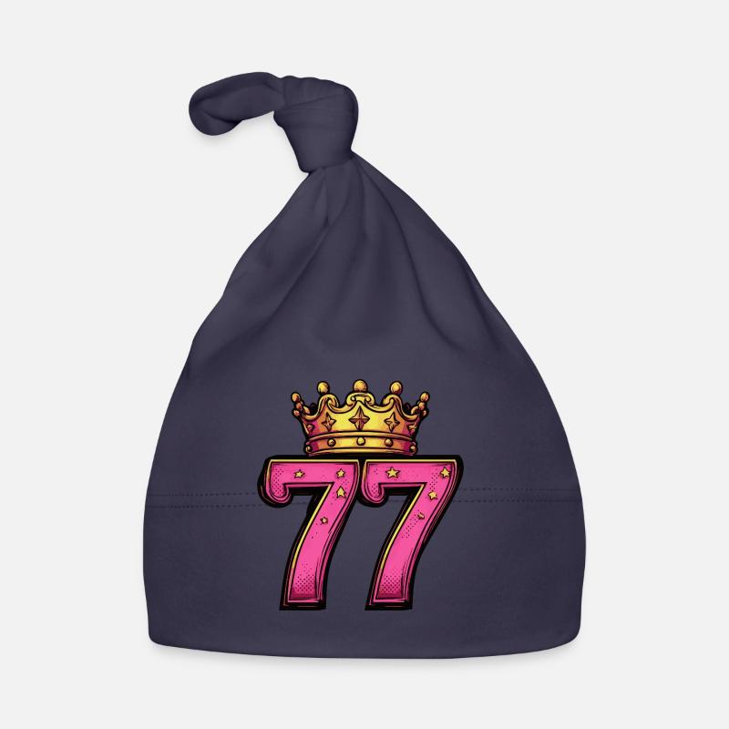 77 Zahl Krone Baby Bio-Mütze