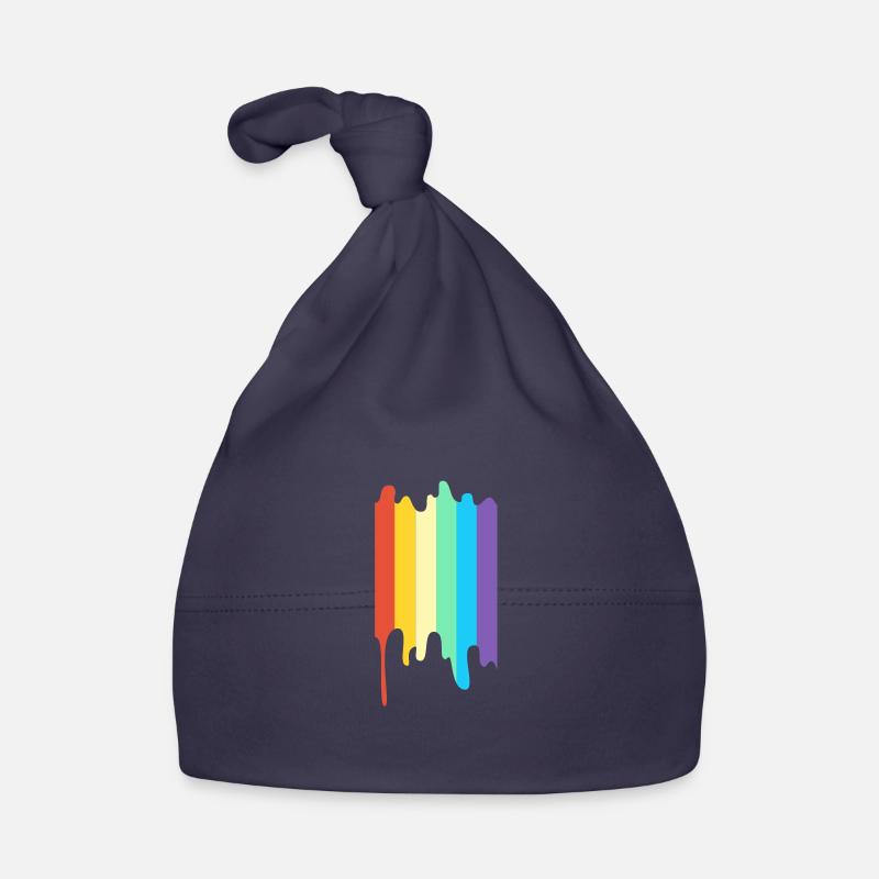 Couleur arc-en-ciel LGBT - Bonnet bio Bébé - marine