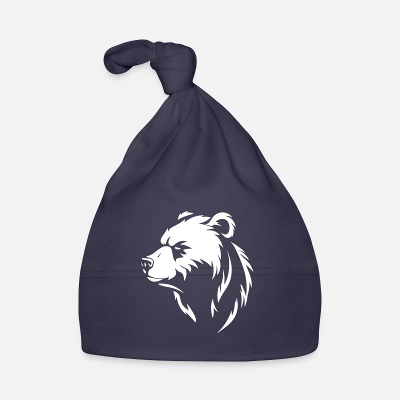 Ours - Bonnet bio Bébé - marine