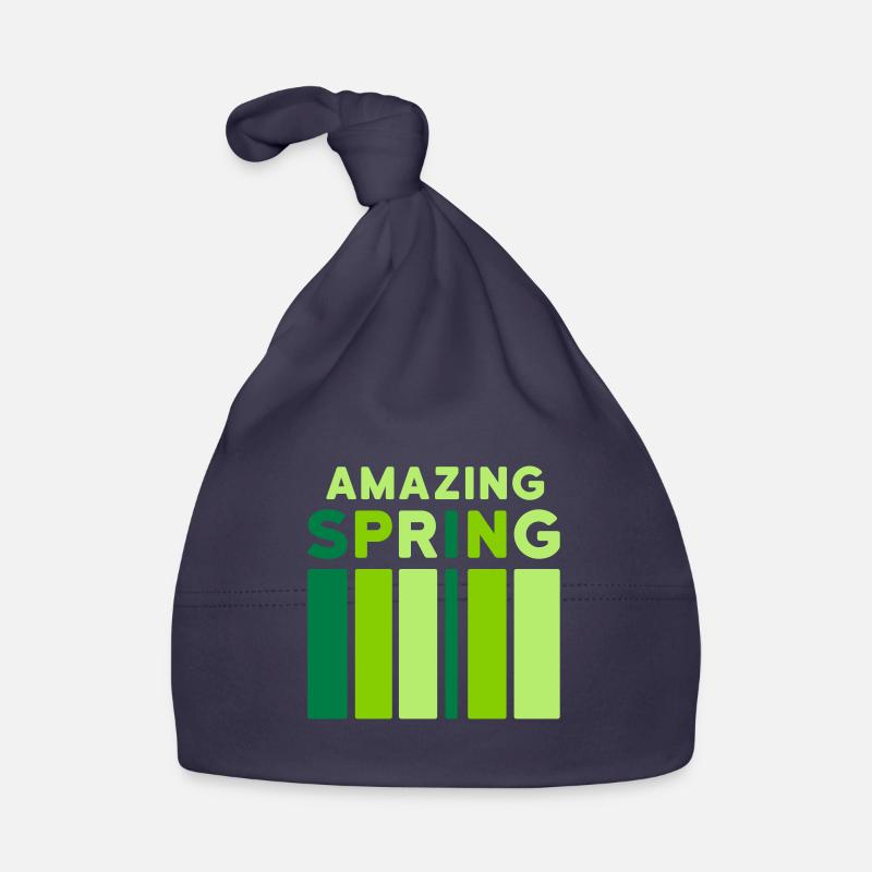 Amazing Spring (bar) Organic Baby Cap
