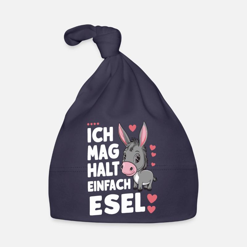 Esel Eselchen Maultier Muli Baby Bio-Mütze