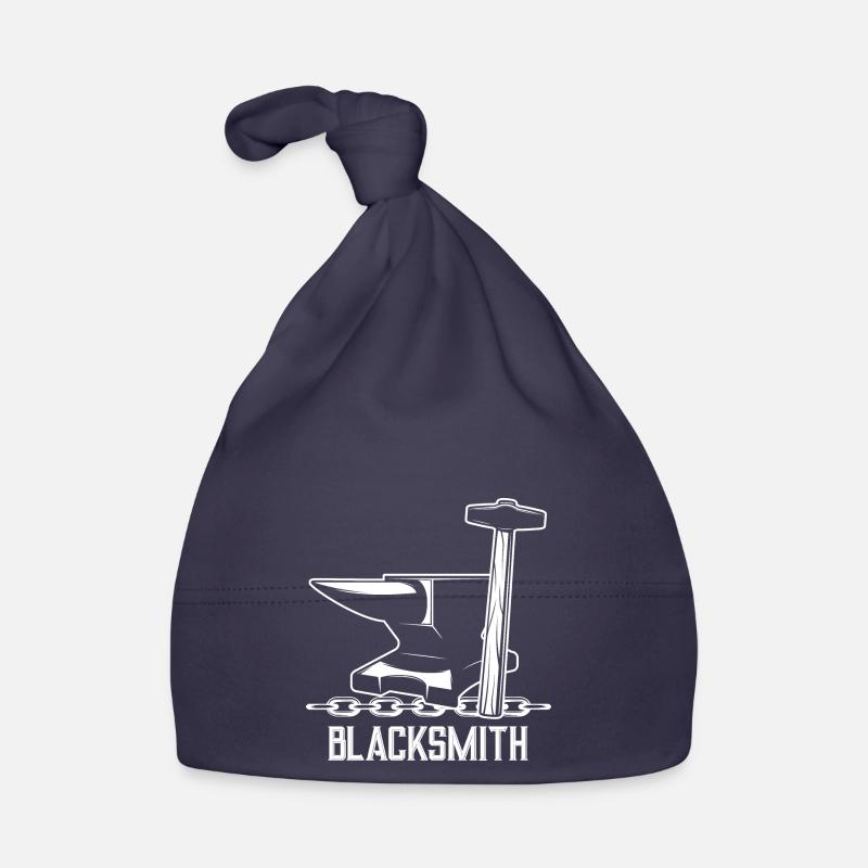 Blacksmith Hammer Anvil Organic Baby Cap