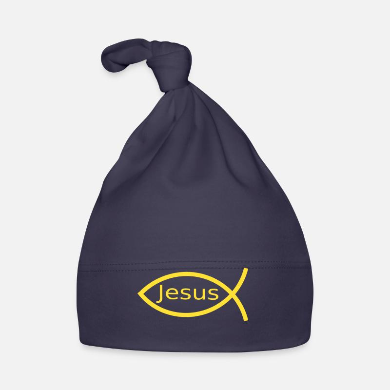 Jesus fish Ichthys fish fish Organic Baby Cap