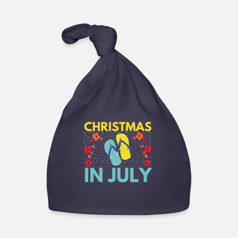 Conception de Noël en juillet pour les chrétiens et la plage Bonnet bio Bébé