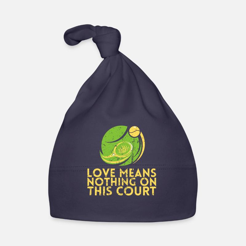 Love means nothing on this square design for Organic Baby Cap