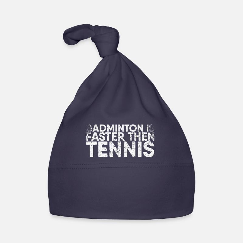 Le badminton est plus rapide que le tennis pour le badminton Bonnet bio Bébé
