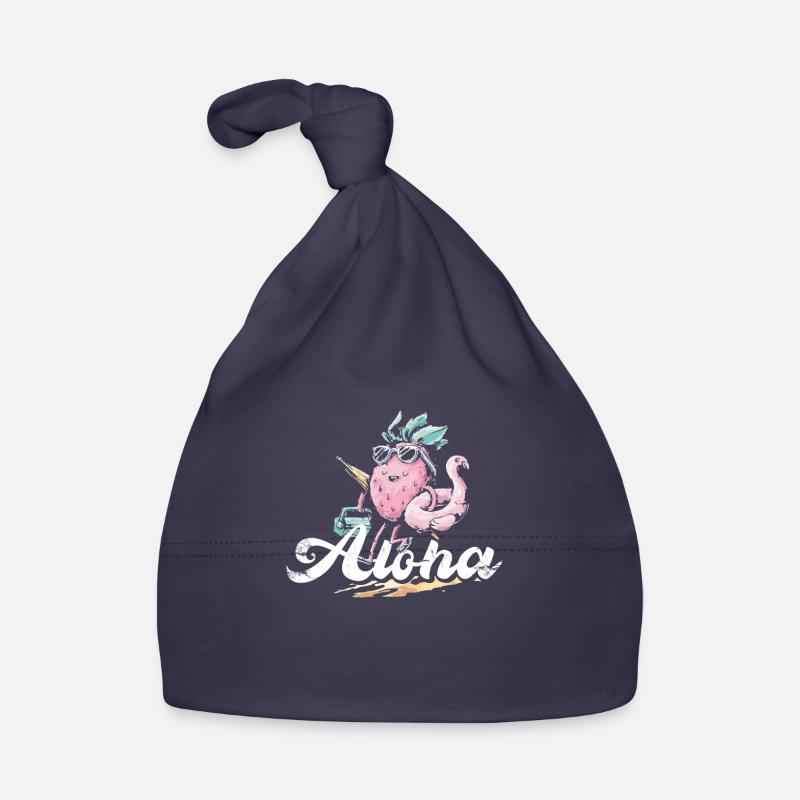 Aloha, Pineapple, And, Flamingo, Design, For, Beach Organic Baby Cap