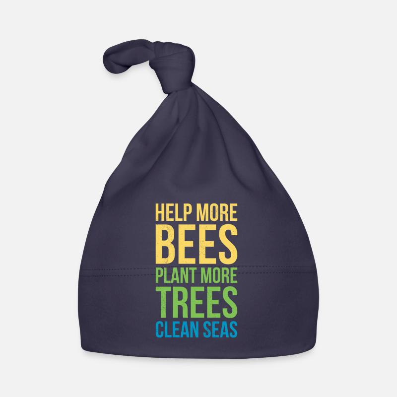 Aidez plus d’abeilles, plantez plus d’arbres, Bonnet bio Bébé