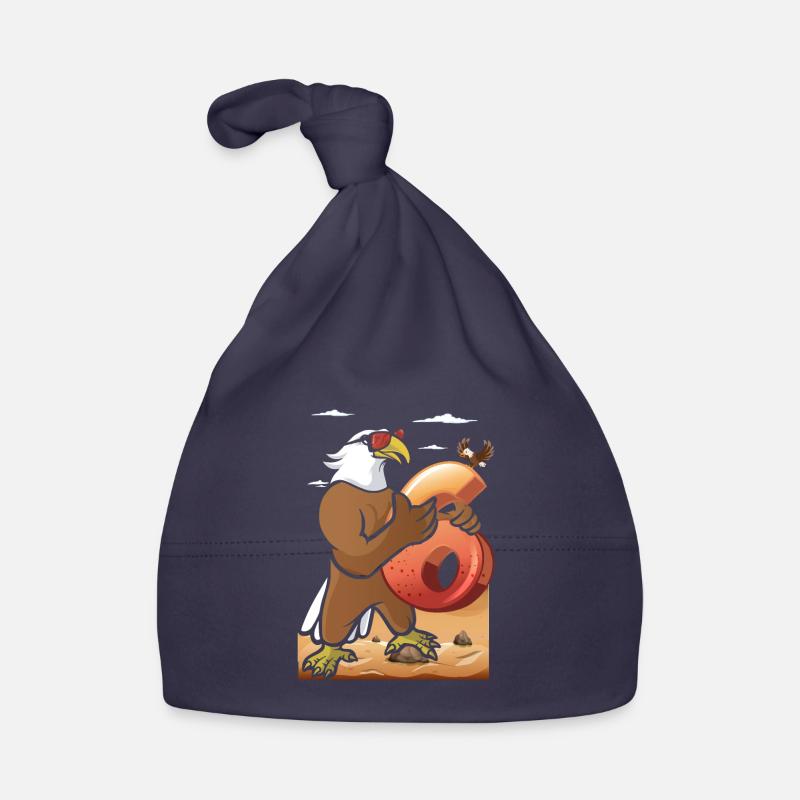 Bald eagle design for sixth birthday Organic Baby Cap