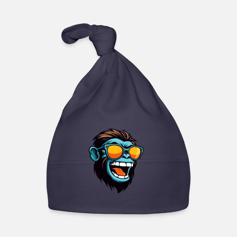 Monkey Head Portrait Cool Organic Baby Cap
