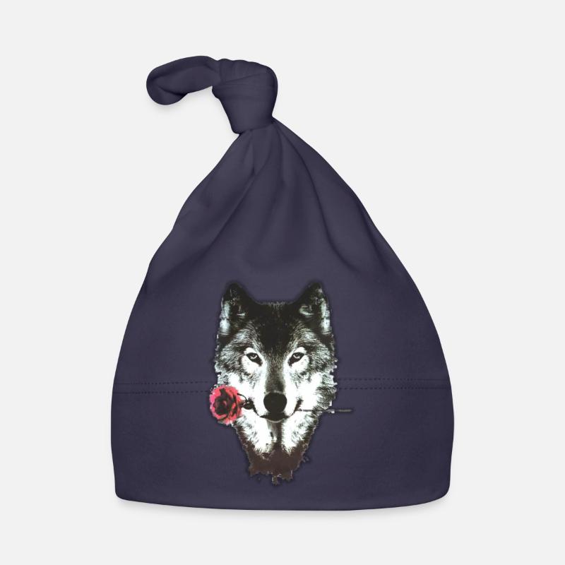 Wolf et Rose - Bonnet bio Bébé - marine