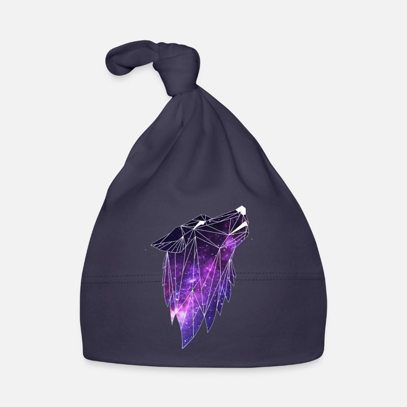 Geometry Galaxy Wolf Organic Baby Cap