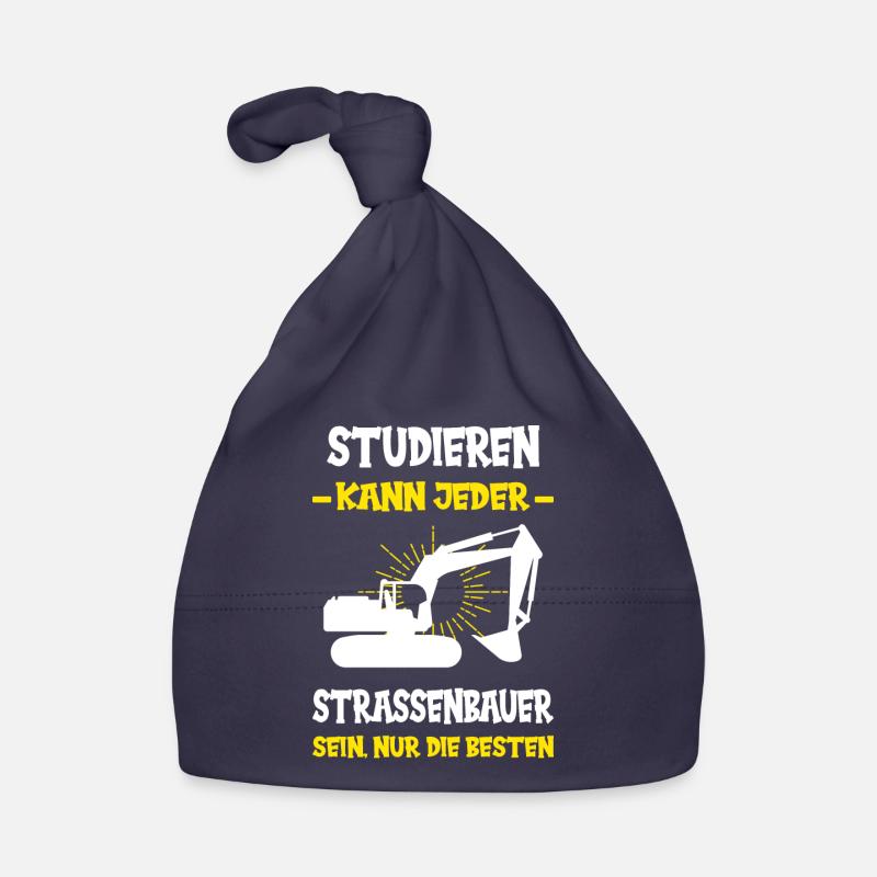 Straßenbau Strassenbauer Bauarbeiter Straßenbauer Baby Bio-Mütze