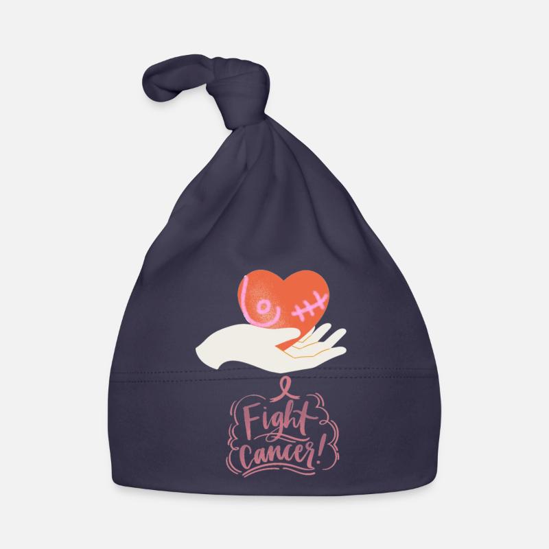 Lutte contre le cancer - Bonnet bio Bébé - marine