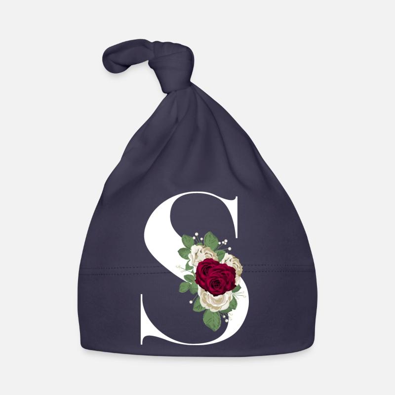 lettre S fleuris Bonnet bio Bébé