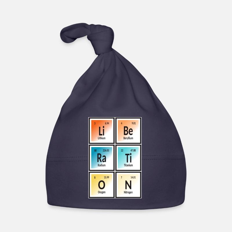 | de libération Tableau périodique des éléments - Bonnet bio Bébé - marine