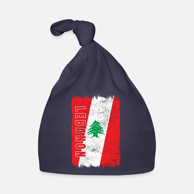 Drapeau vintage du Liban Bonnet bio Bébé