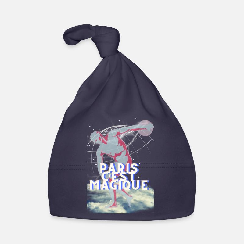 Paris c’est magique - Bonnet bio Bébé - marine