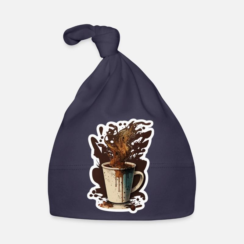 L’heure du café! - Bonnet bio Bébé - marine