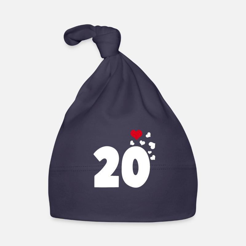 20 cœurs 20e anniversaire Bonnet bio Bébé