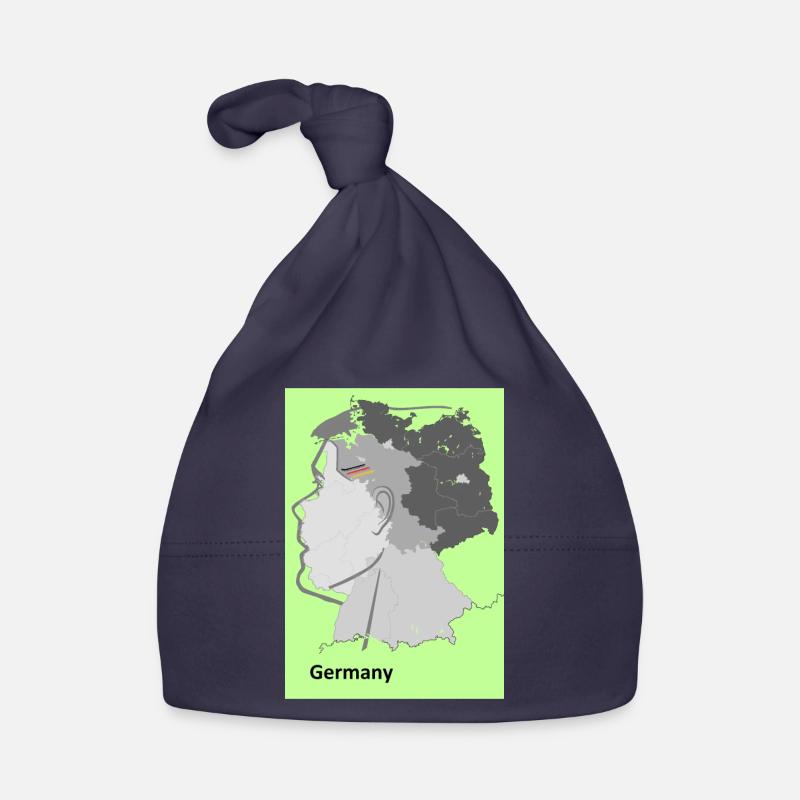 Map of Germany with gradient and flags Organic Baby Cap