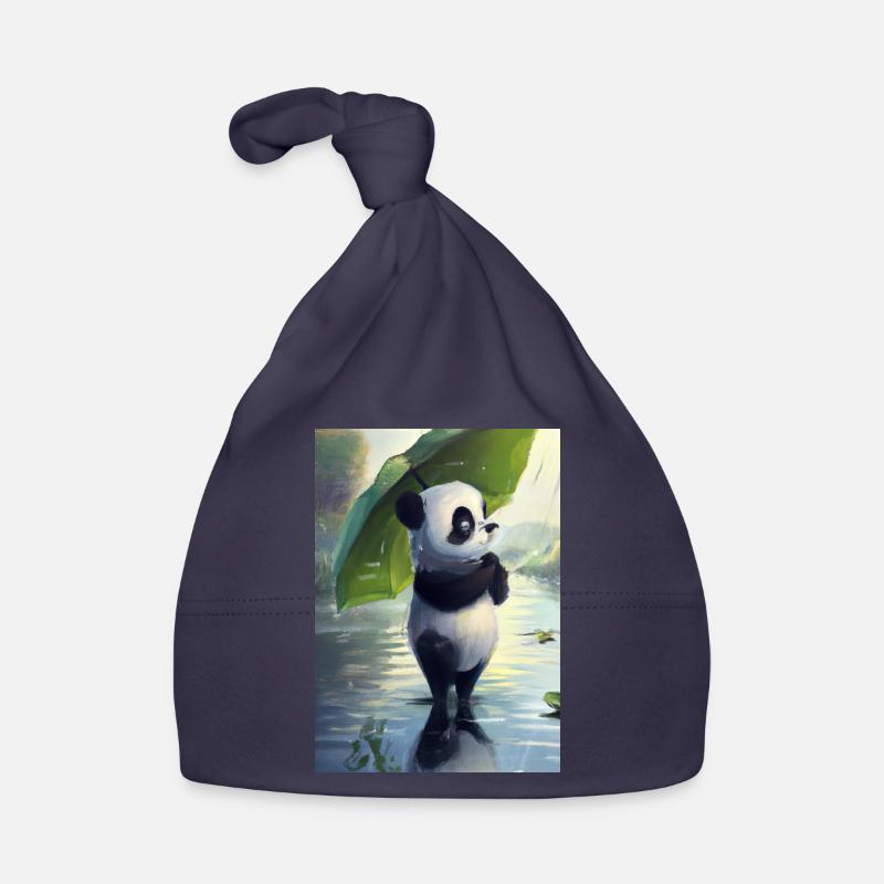 Panda mit Blattschirm Baby Bio-Mütze