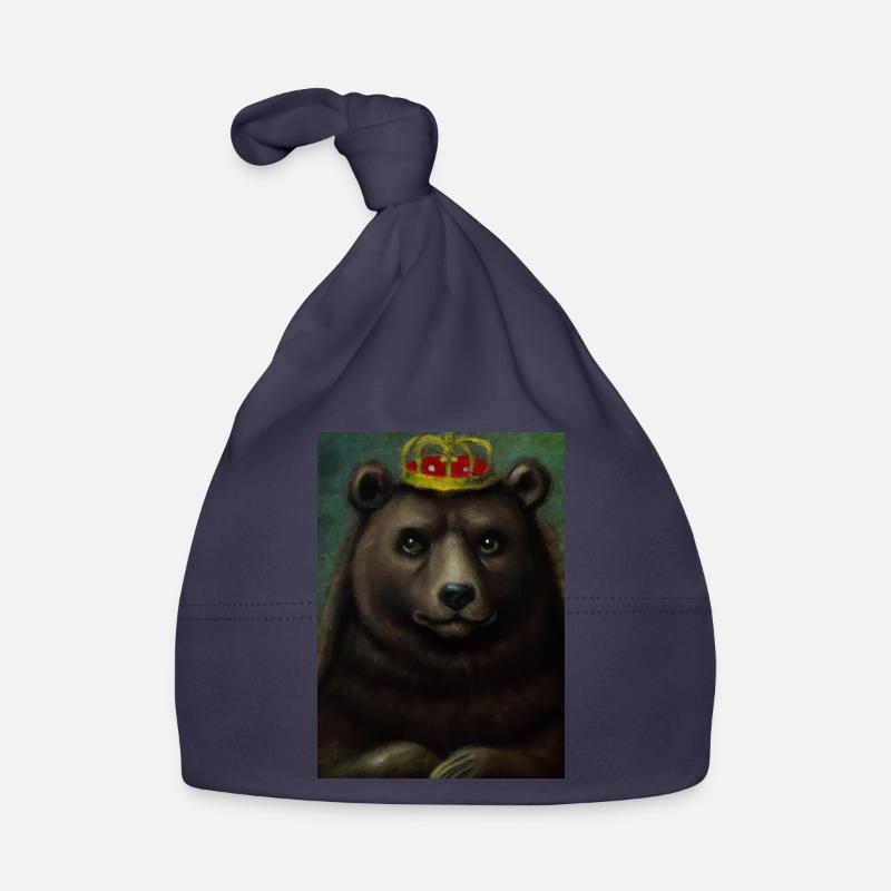 Bär mit Krone Baby Bio-Mütze