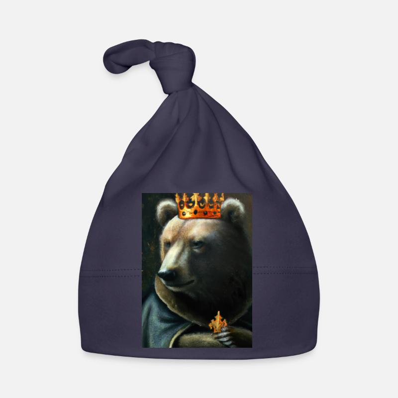 Bär mit Krone Baby Bio-Mütze