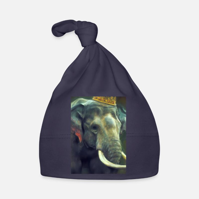 Elefant mit Krone Baby Bio-Mütze