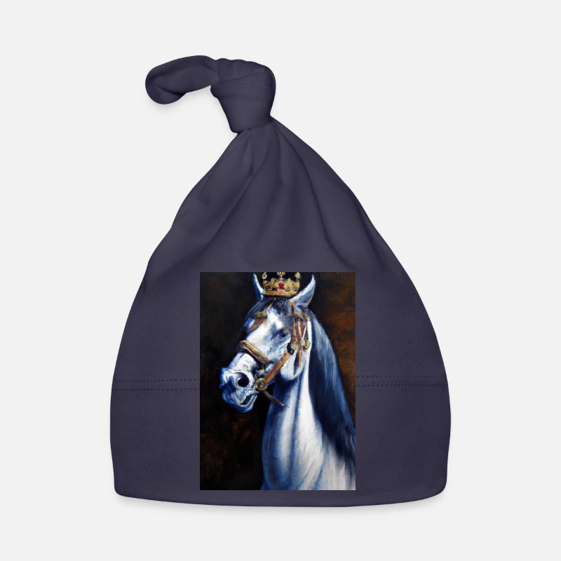 Pferd mit Krone Baby Bio-Mütze
