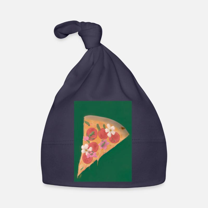 Blümchen-Pizza Baby Bio-Mütze