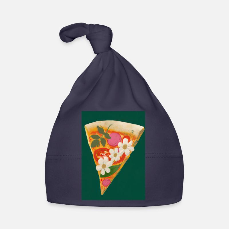 Blümchen-Pizza Baby Bio-Mütze