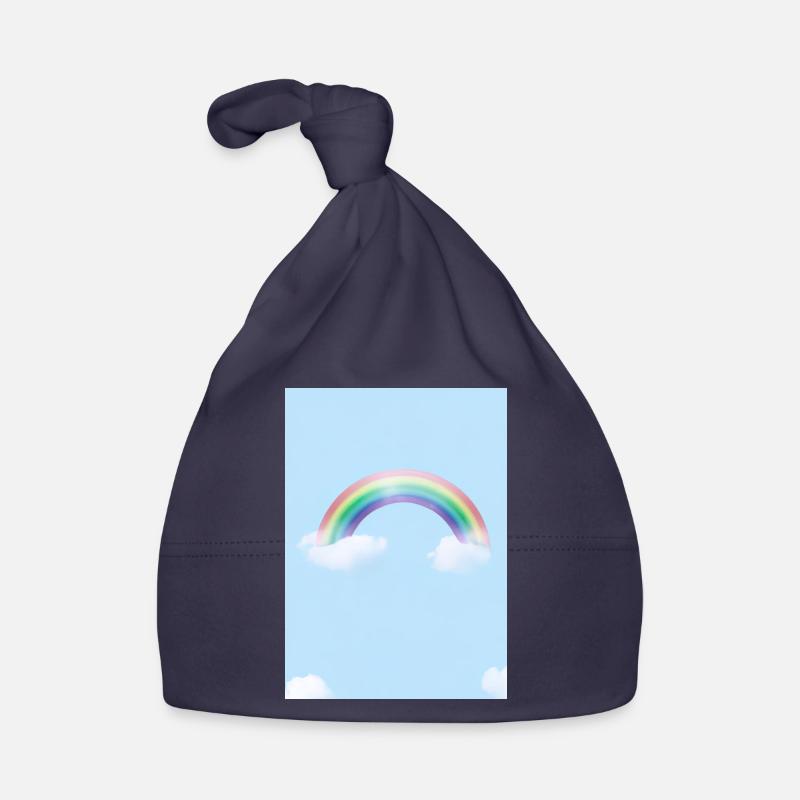 Regenbogen und Wolken Baby Bio-Mütze
