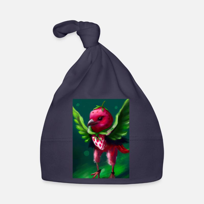 Erdbeervogel Baby Bio-Mütze