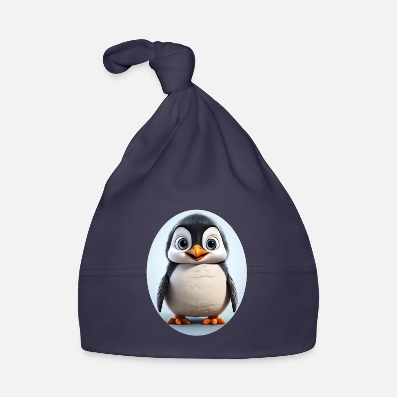Pingouin - Bonnet bio Bébé - marine