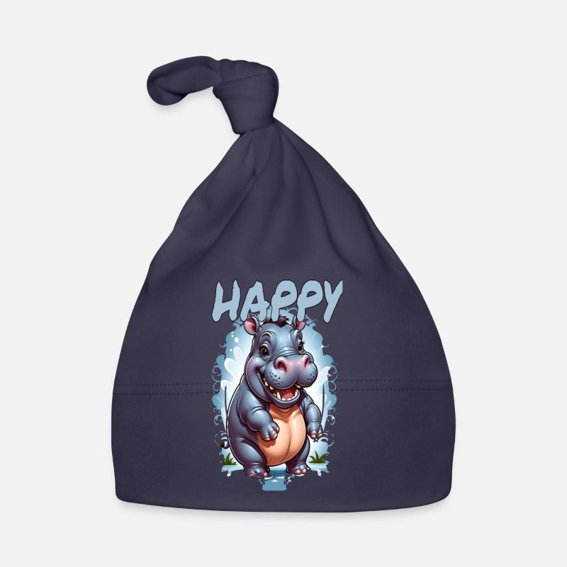 happy 2 - Bonnet bio Bébé - marine