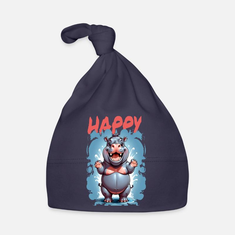 happy 1 - Bonnet bio Bébé - marine