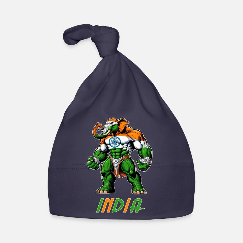Motif du drapeau indien en forme d'éléphant Bonnet bio Bébé