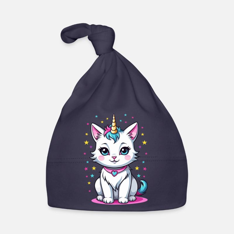 Licorne chat mignon Bonnet bio Bébé