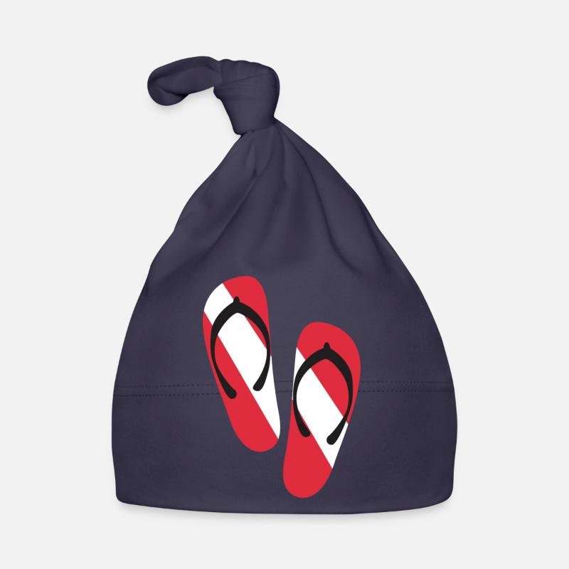 Pantoufles rouges et blanches Bonnet bio Bébé