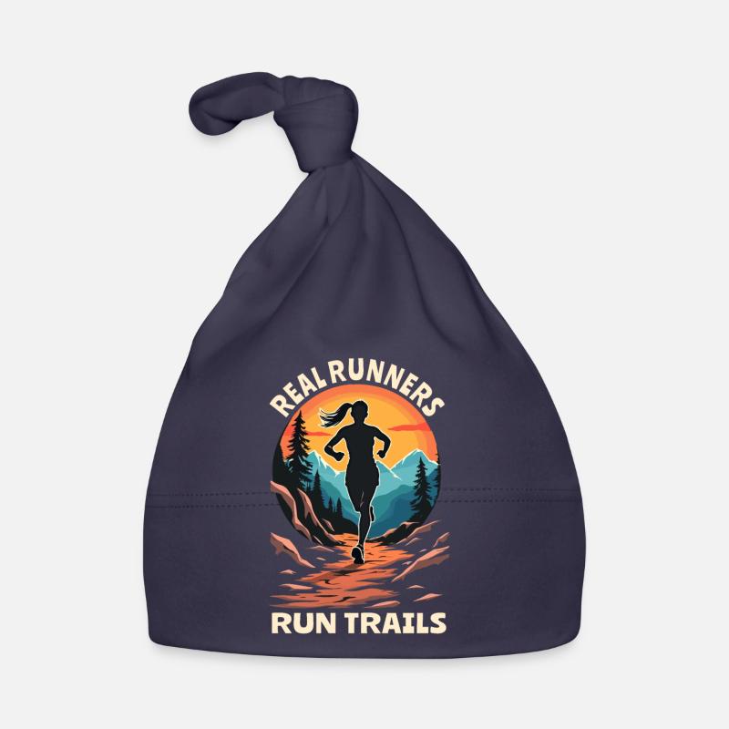Echte Läufer laufen Trails - Trail Running Baby Bio-Mütze