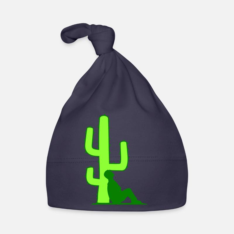 cactus relaxing leaning man resting sleeping Organic Baby Cap