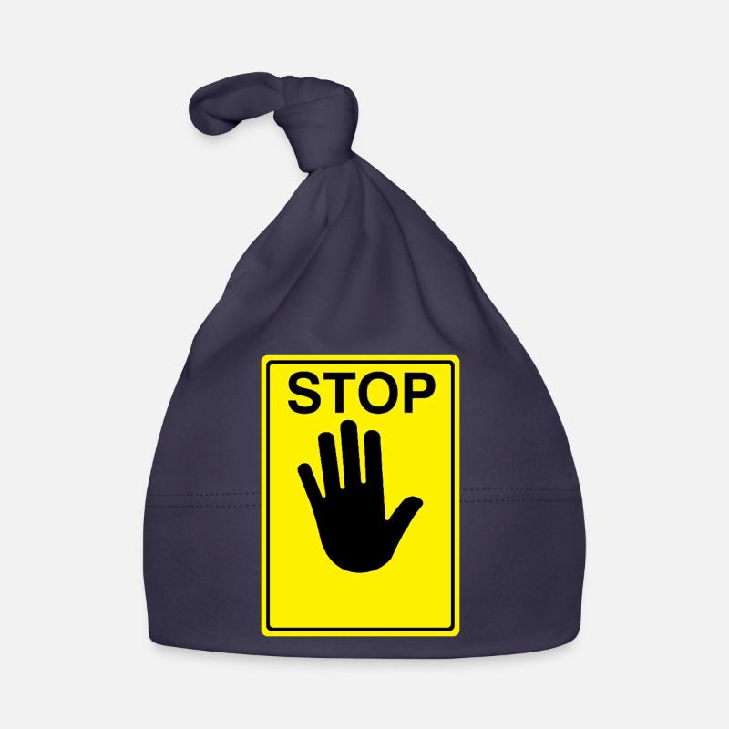 Stop Schild Logo Baby Bio-Mütze