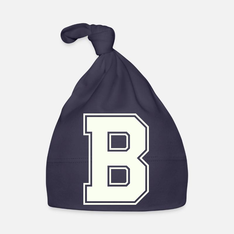 B Letter Organic Baby Cap